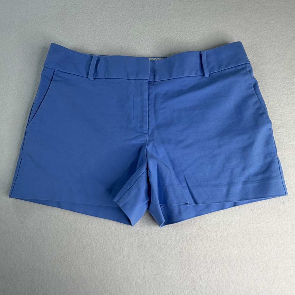 Loft Riviera Shorts Womens 6 Periwinkle Blue Cotton Stretch Chino Mid Rise 4in